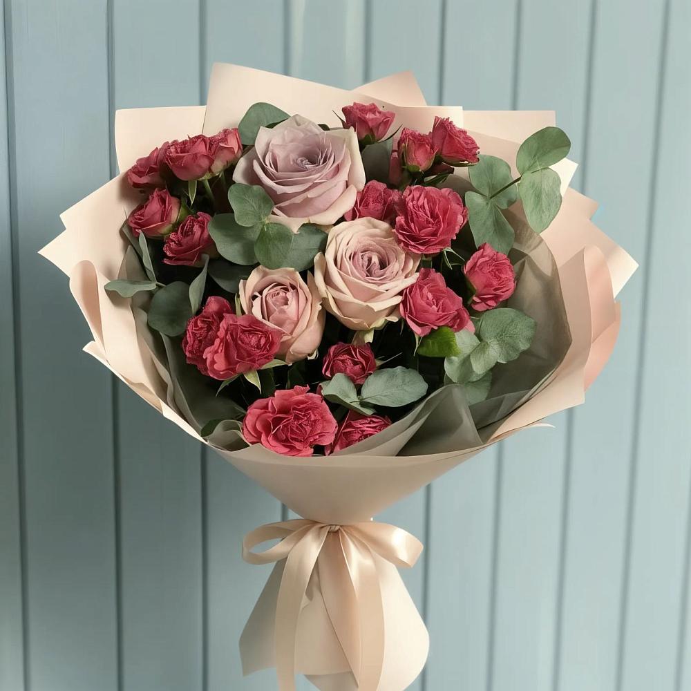 Букет цветов из: Гвоздики и Розы в Ерик