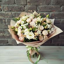 Букет цветов из:  Альстромерии, Розы и Хризантемы в Ерик
