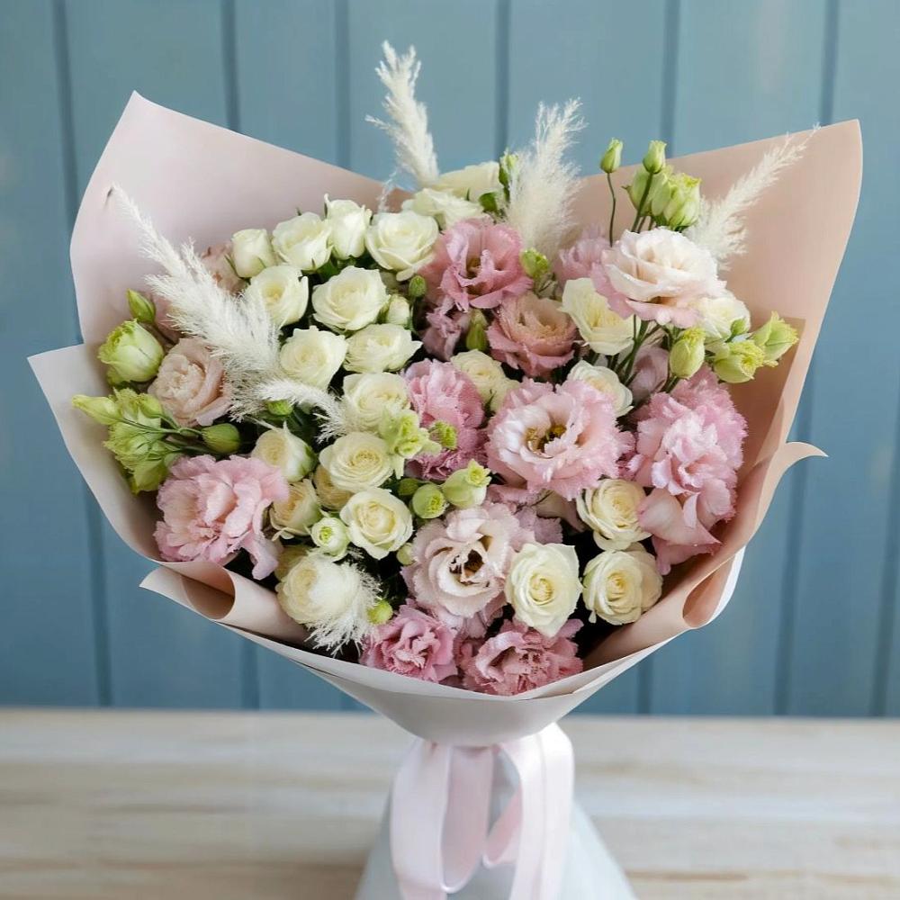 Букет цветов из: Альстромерии и Розы в Ерик