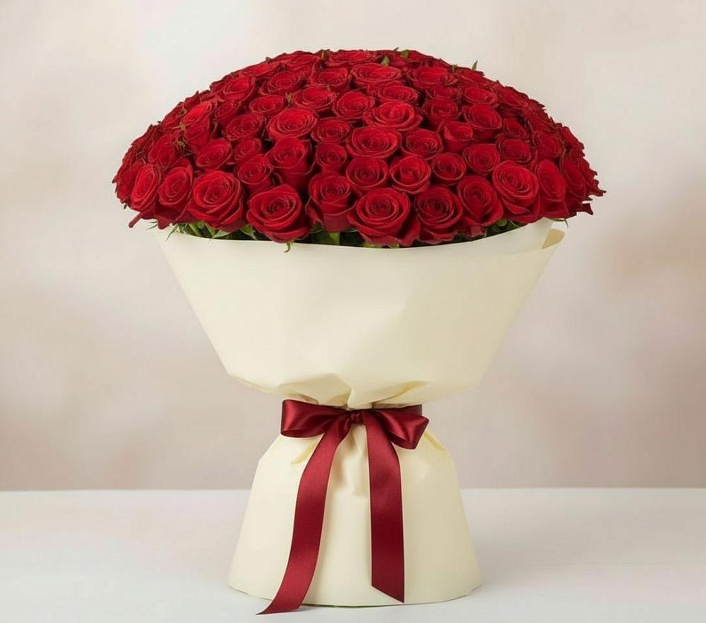Букет 101 Красная роза Милано в Ерик