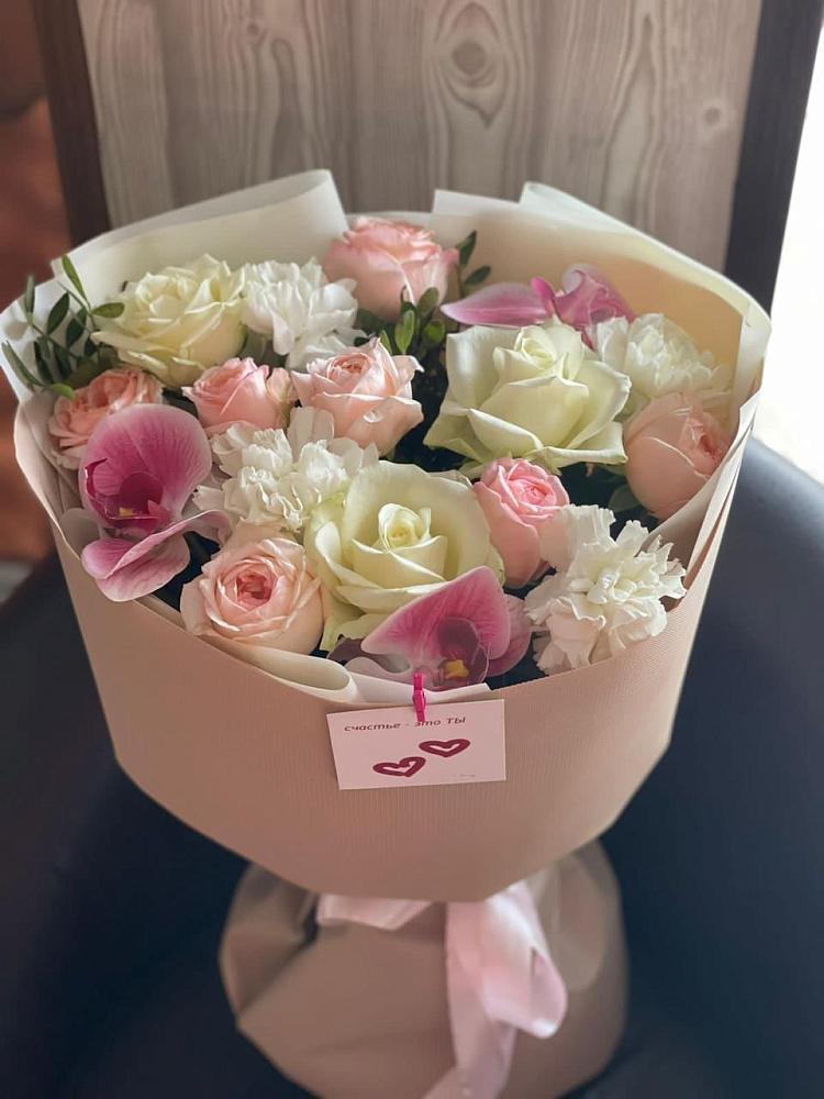 Букет цветов из: Орхидеи, Розы и Гвоздики в Ерик