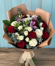 Букет цветов из:  Розы и Альстромерии в Ерик