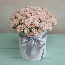 Цветочная композиция из Розы в шляпной коробке в Ерик