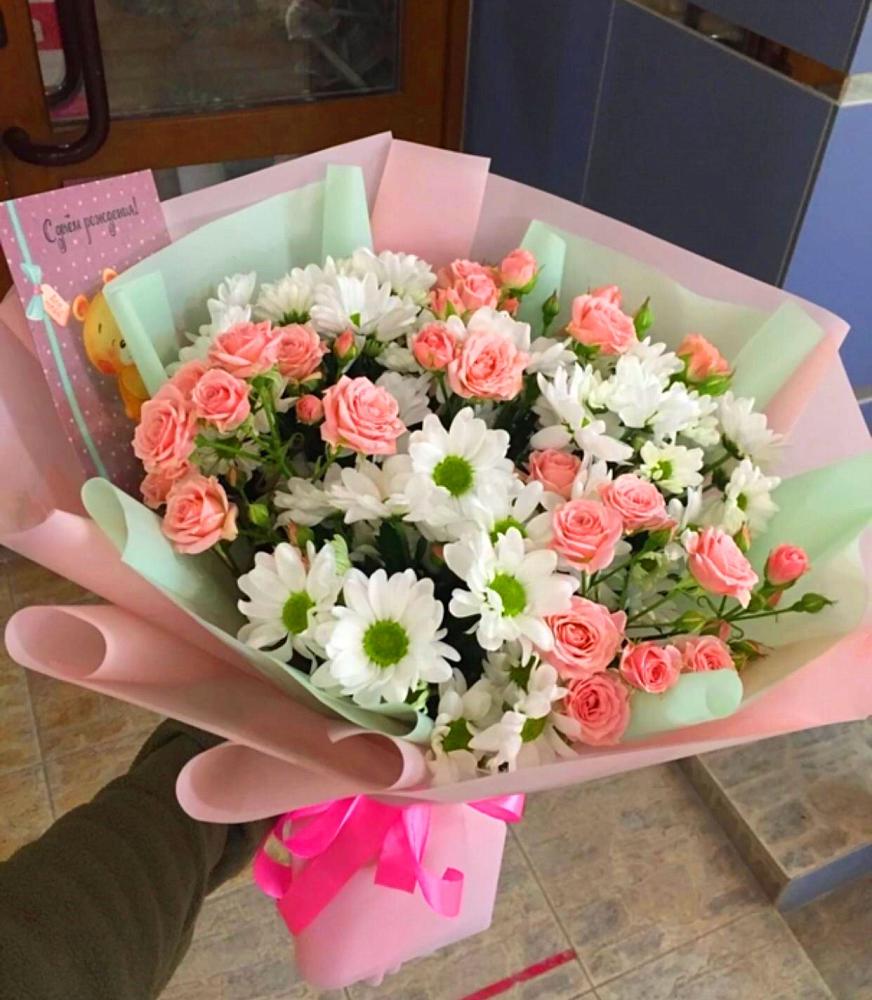 Букет цветов из: Розы и Хризантемы в Ерик