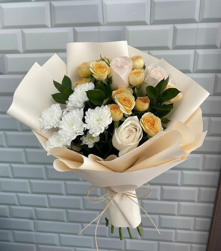 Букет цветов из: Розы и Хризантемы в Ерик