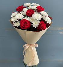 Букет цветов из:  Розы и Хризантемы в Ерик