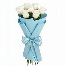 Букет 7 белых роз Проуд в Ерик