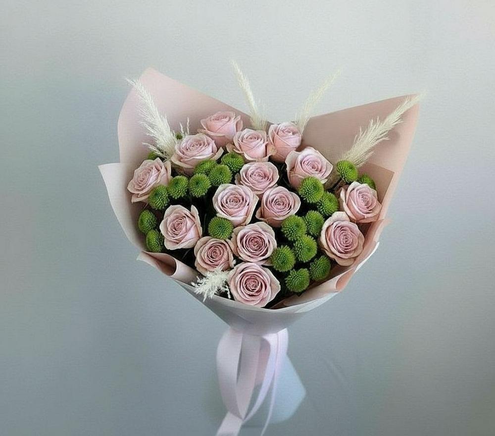 Букет цветов из: Розы и Хризантемы в Ерик