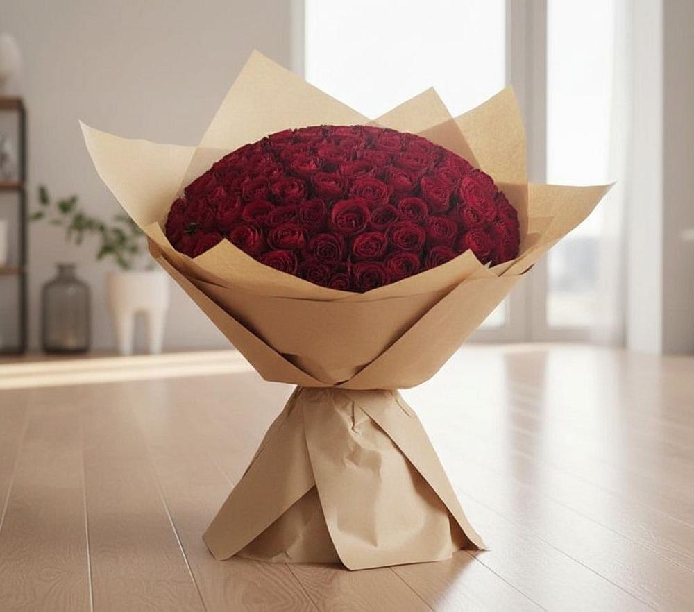 Букет 101 Красная роза в Ерик