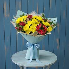 Букет цветов из:  Альстромерии и Хризантемы в Ерик