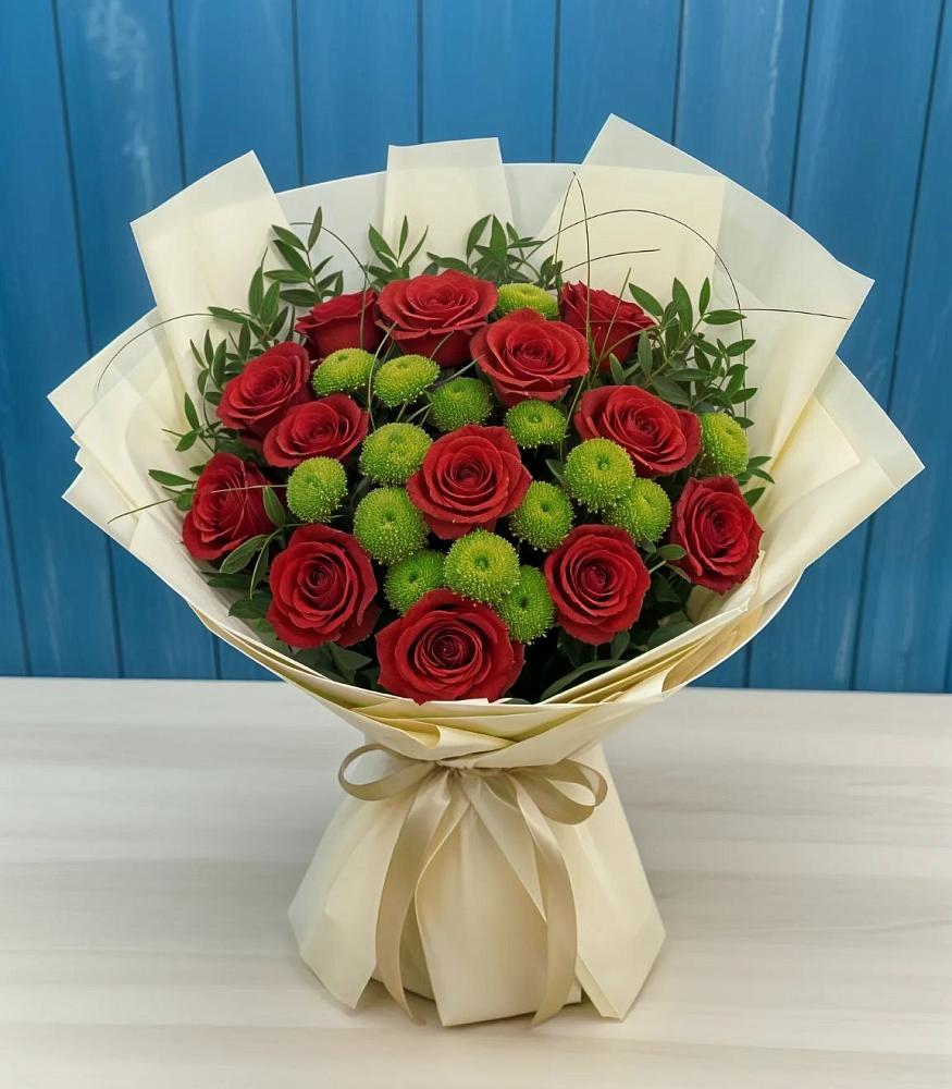 Букет цветов из: Розы и Хризантемы в Ерик