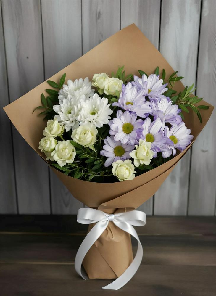Букет цветов из: Хризантемы и Розы в Ерик